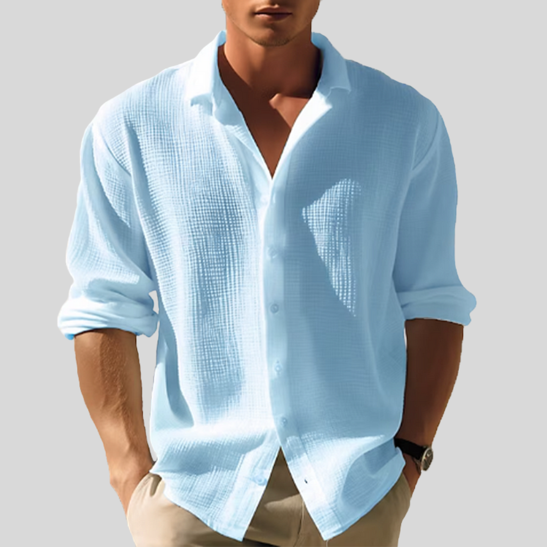chemise pour homme à manches longues style button-down