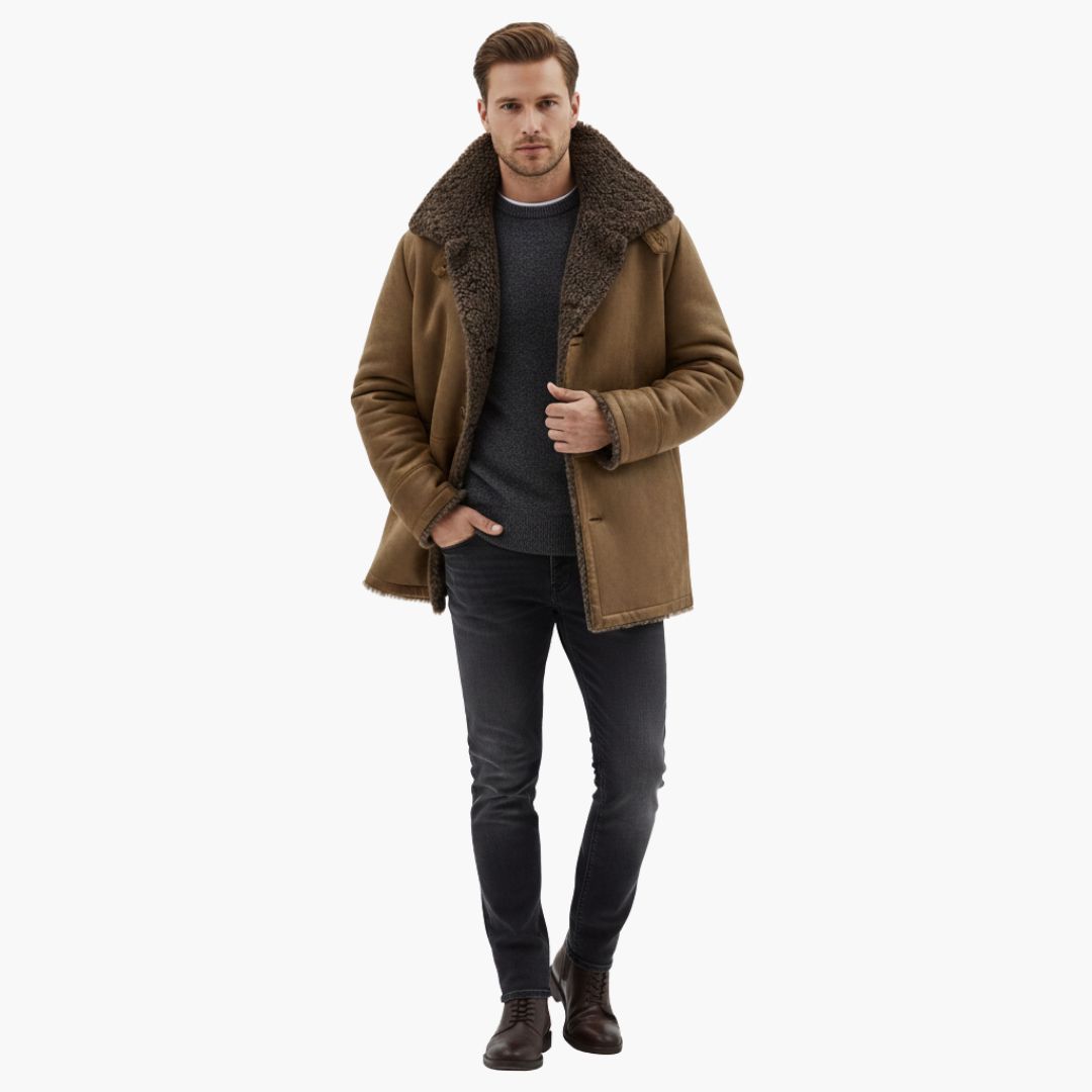 Veste d’hiver pour homme avec large col