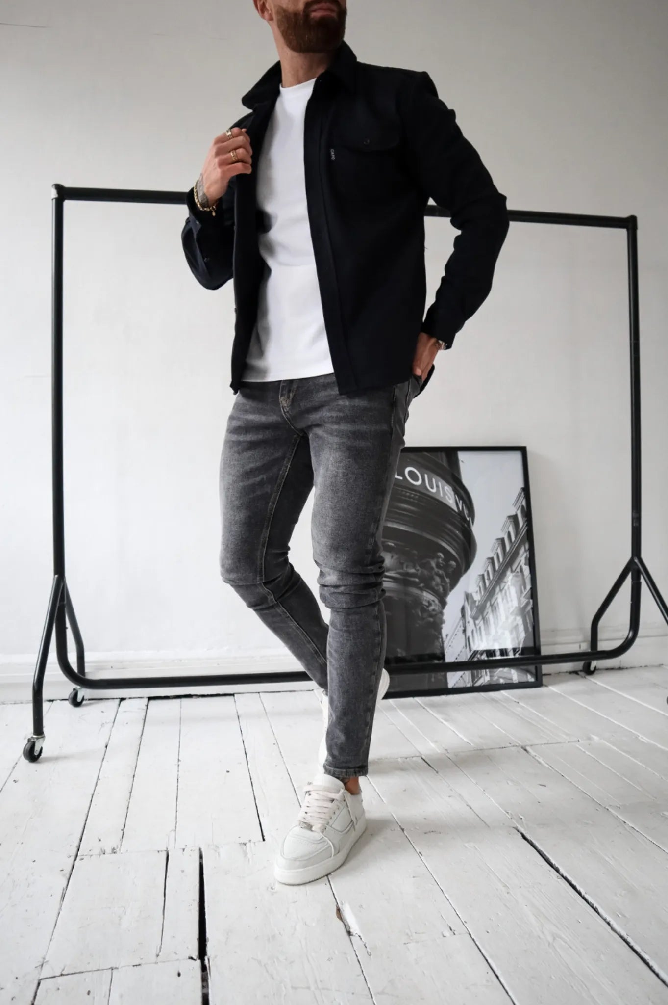 Veste chemise homme à coupe droite – disponible en plusieurs coloris