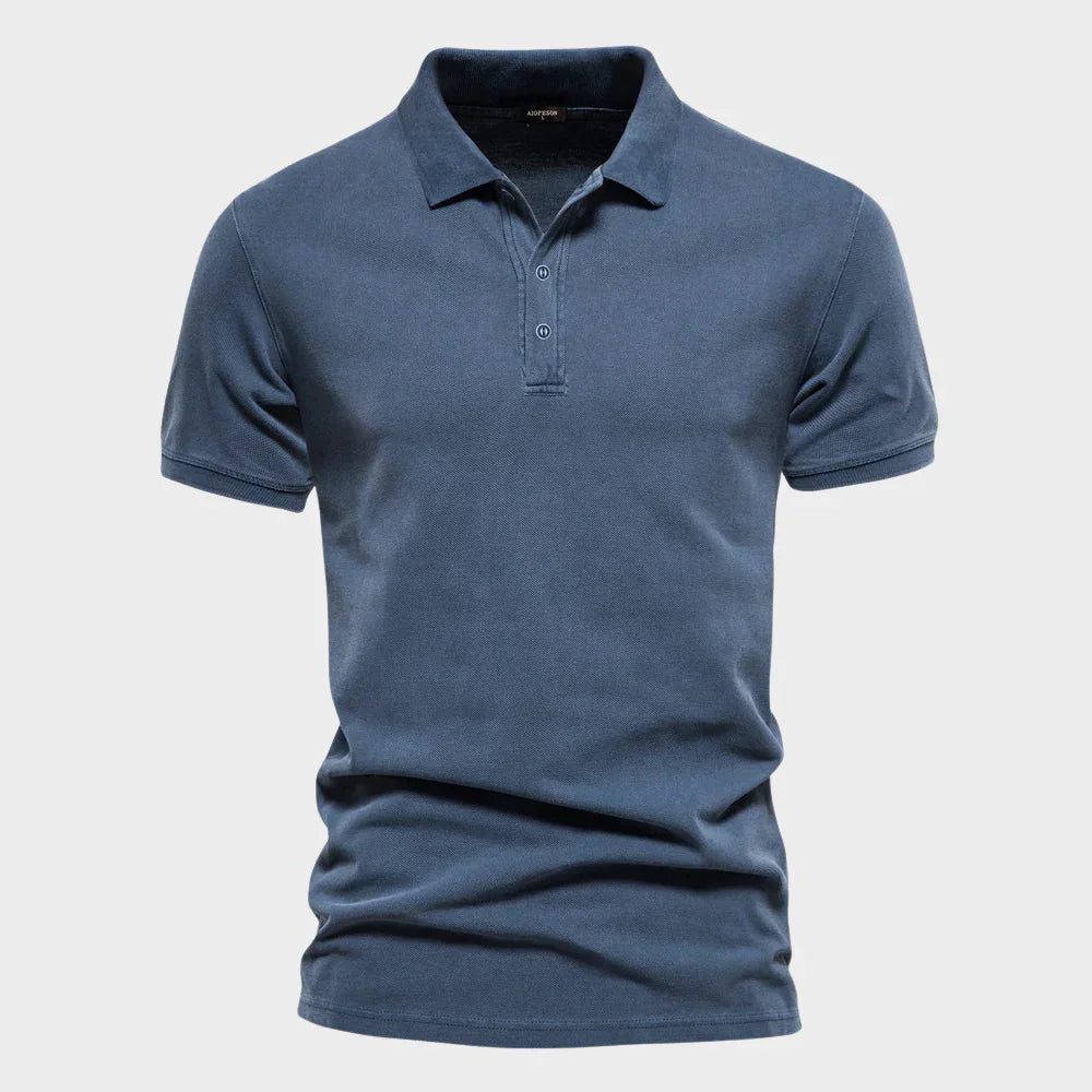 Polo homme manches courtes | Col classique, patte boutonnée discrète | Coupe standard, coloris unis, tailles S à 2XL