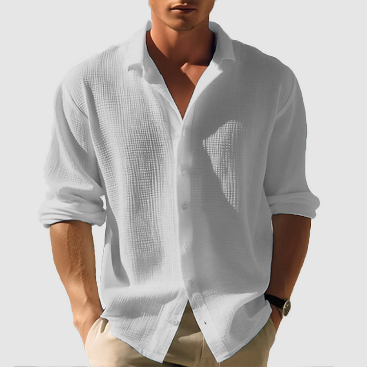 chemise pour homme à manches longues style button-down