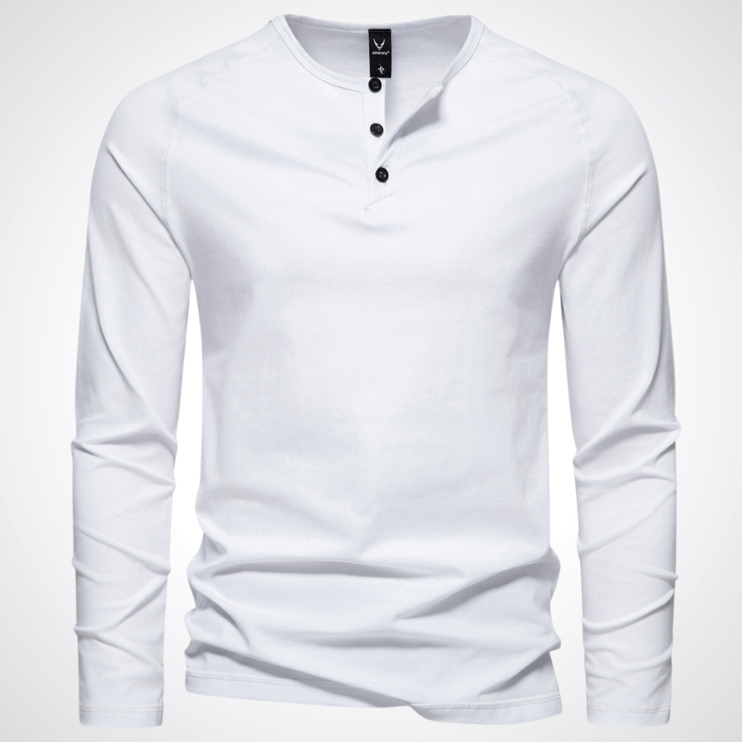 T-shirt homme à col boutonné | Coupe ajustée respirante | Style casual chic, facile à associer