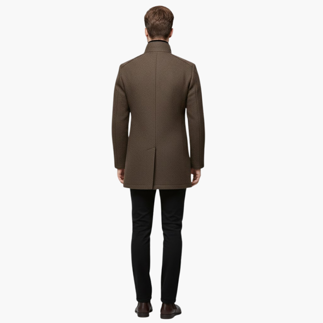 Manteau homme avec col montant et doublure matelassée