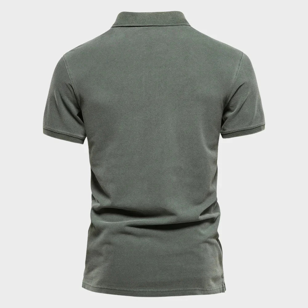 Polo homme manches courtes | Col classique, patte boutonnée discrète | Coupe standard, coloris unis, tailles S à 2XL