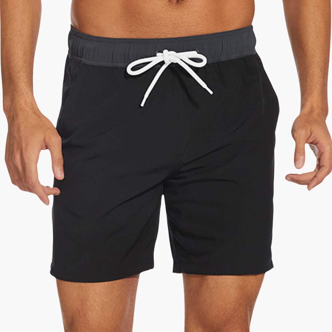 Short de bain homme en polyester léger à séchage rapide avec doublure en maille
