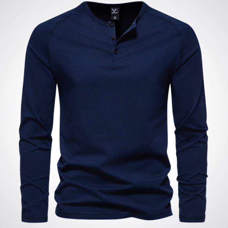 T-shirt homme à col boutonné | Coupe ajustée respirante | Style casual chic, facile à associer