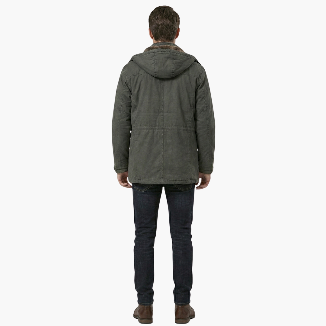 Veste homme avec capuche et fermeture zippée