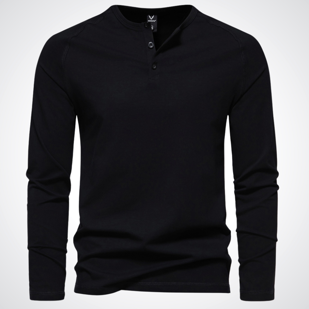 T-shirt homme à col boutonné | Coupe ajustée respirante | Style casual chic, facile à associer
