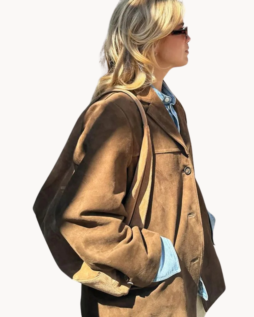 Blazer femme camel | Coupe droite élégante | Mi-saison, style chic décontracté