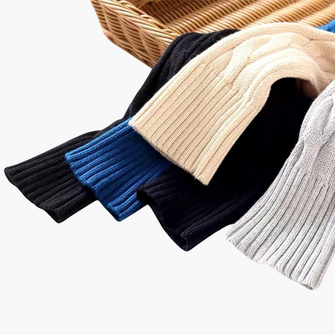 Pull Homme avec Demi-Zip et Ourlet Côtelé