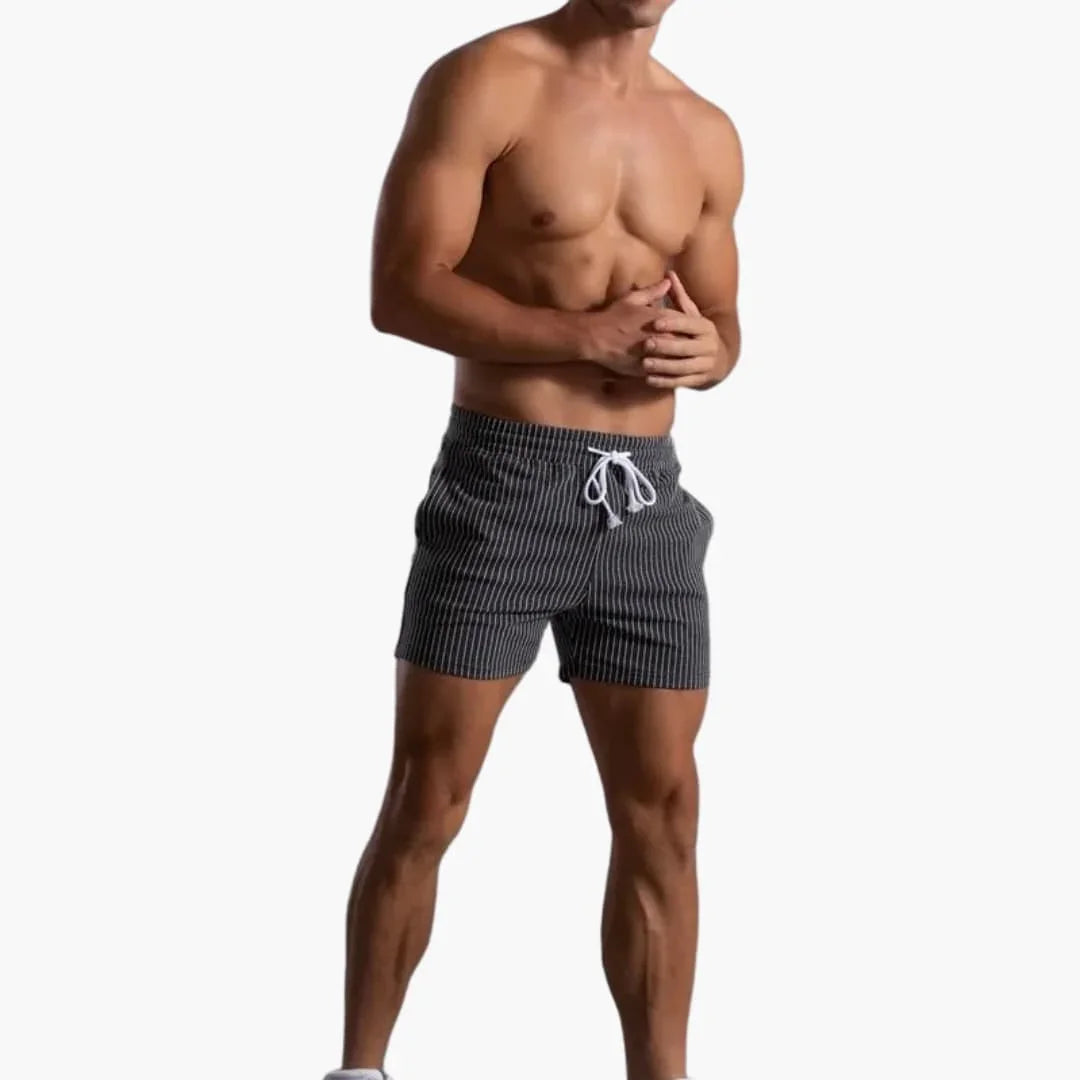 Shorts de sport en polaire pour homme avec taille élastique et cordon de serrage