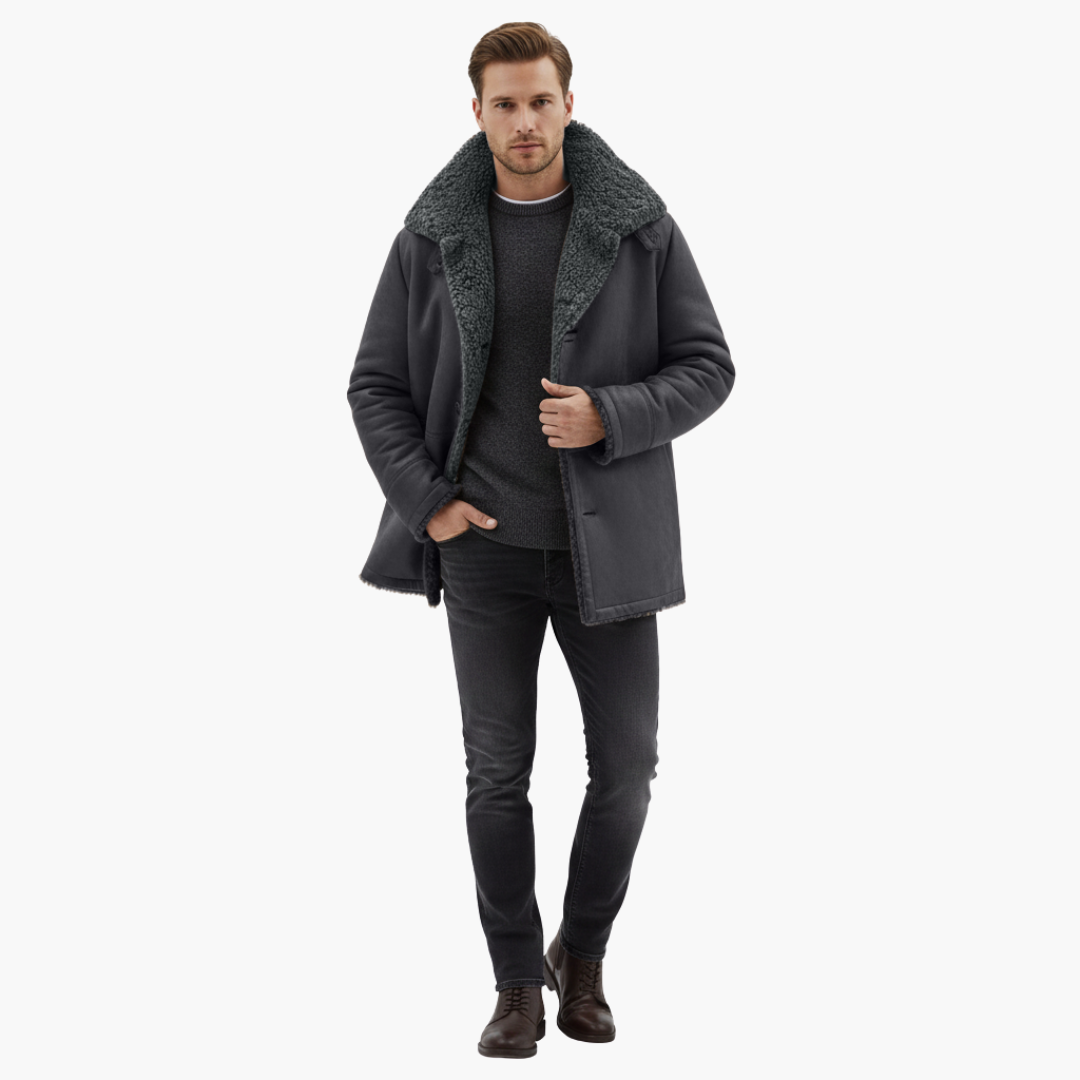Veste d’hiver pour homme avec large col