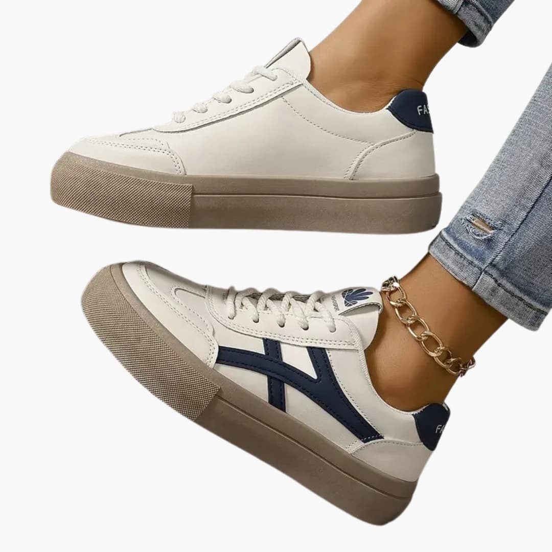 Baskets femme avec semelle texturée