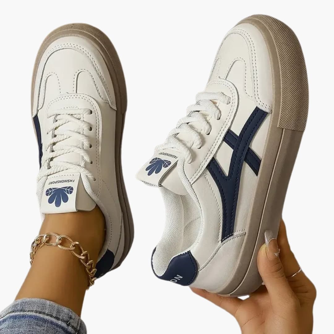 Baskets femme avec semelle texturée