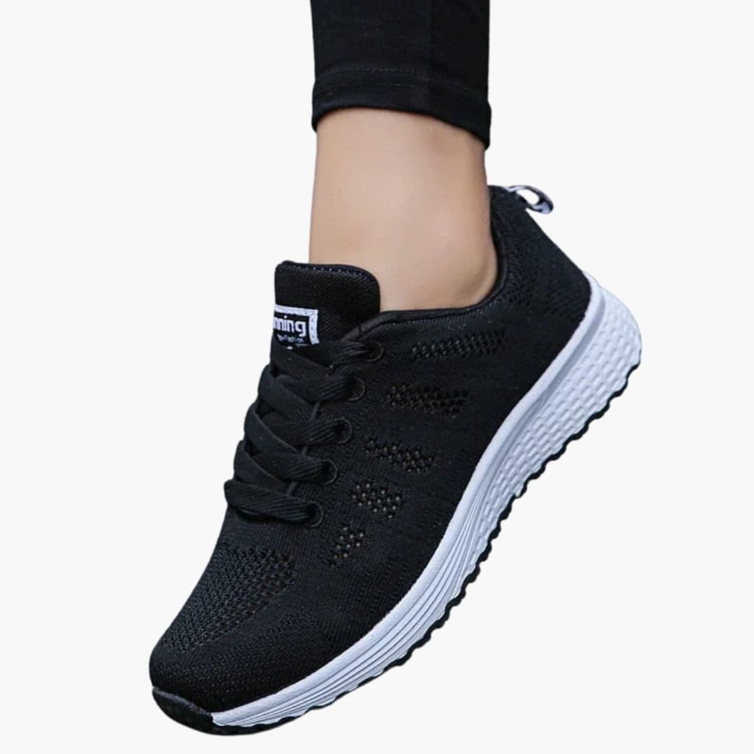 Baskets femme avec tige respirante et semelle souple