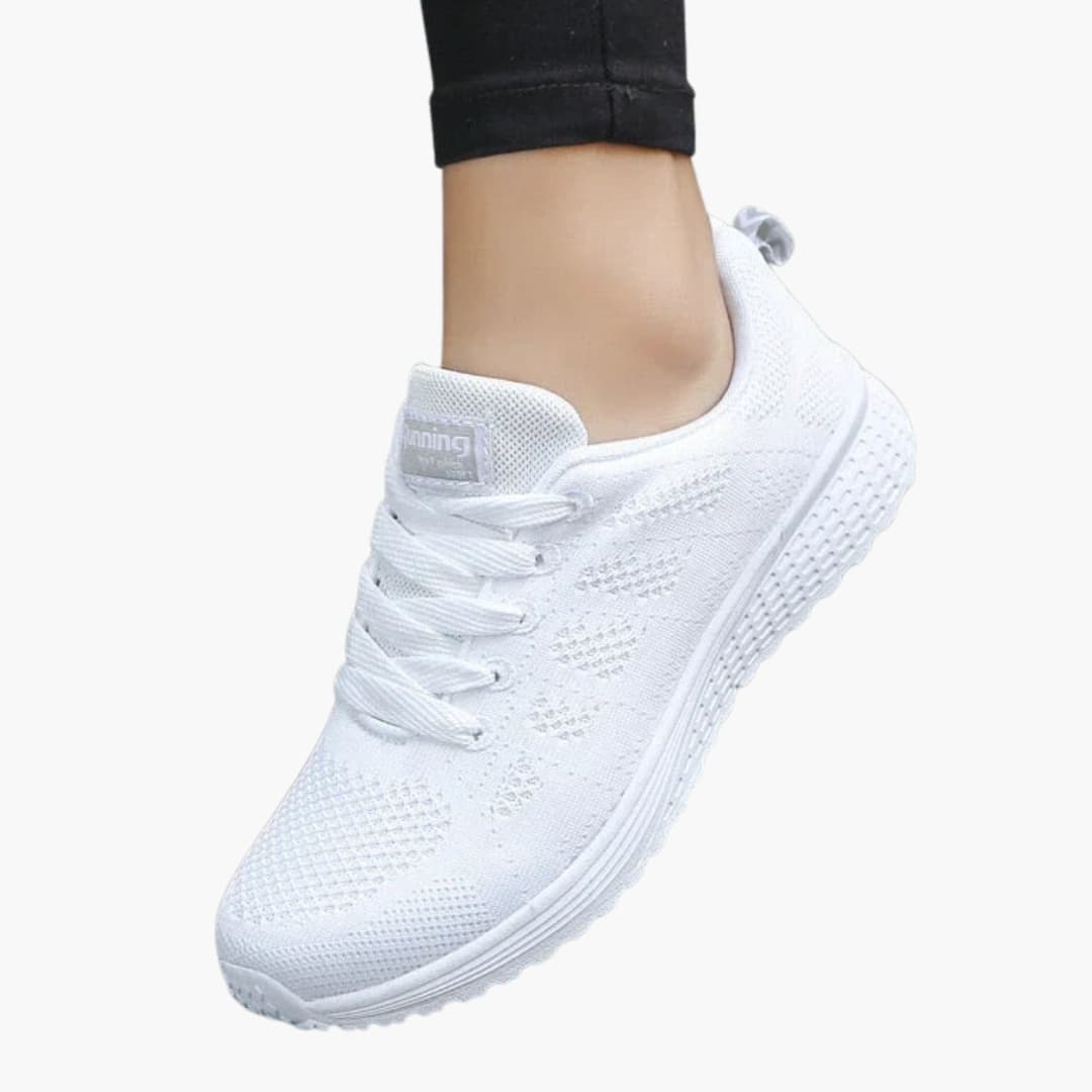 Baskets femme avec tige respirante et semelle souple
