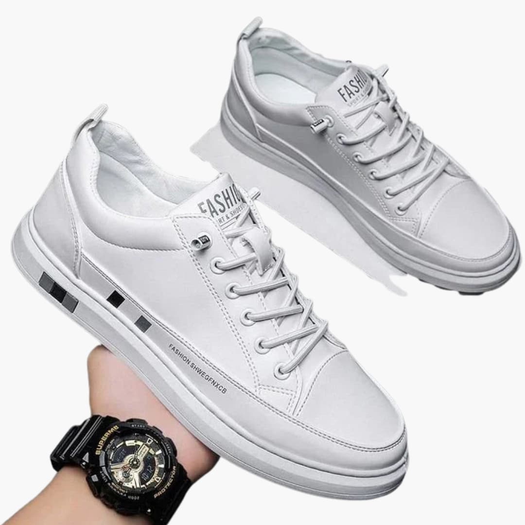 Baskets homme à lacets et semelle plate