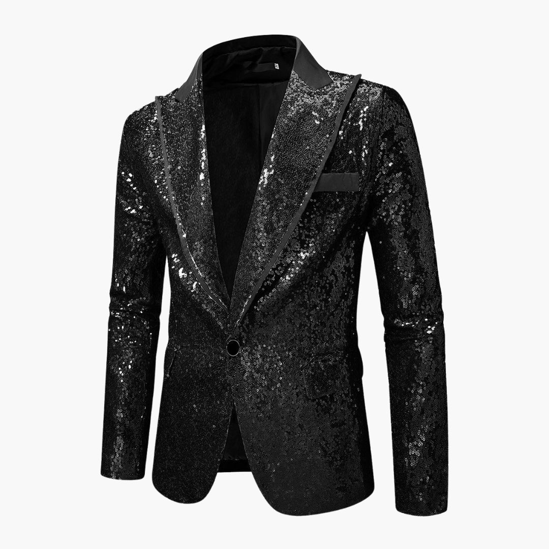 Blazer de smoking homme à revers satin