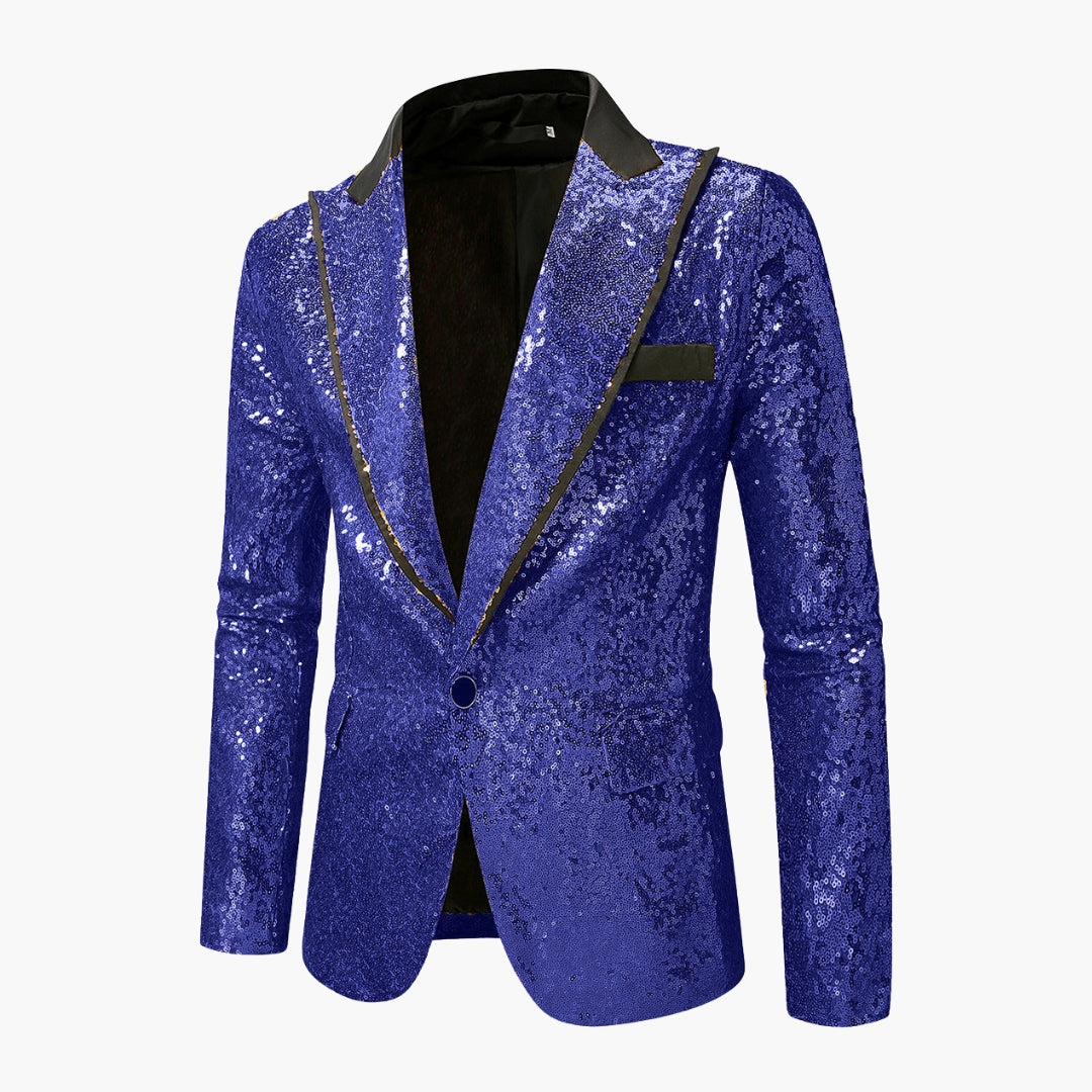 Blazer de smoking homme à revers satin