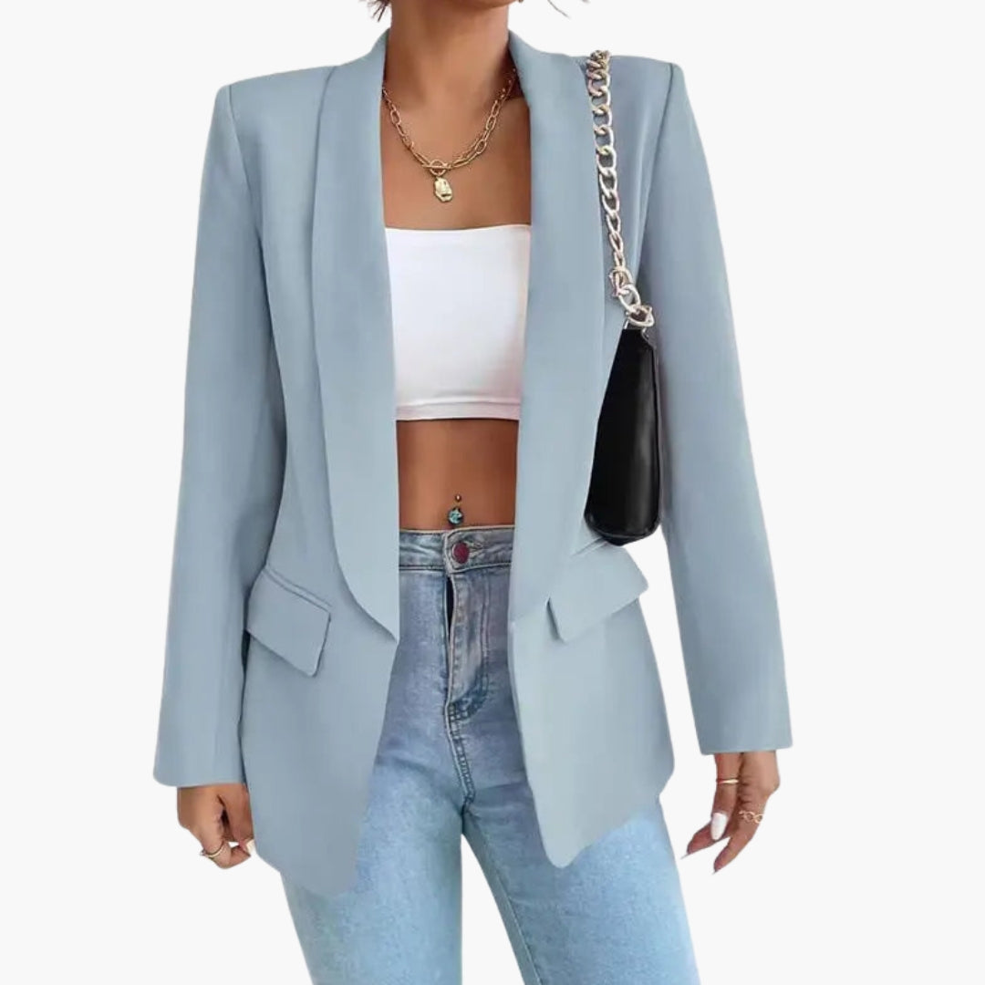 Blazer mujer clásico con solapa con muesca