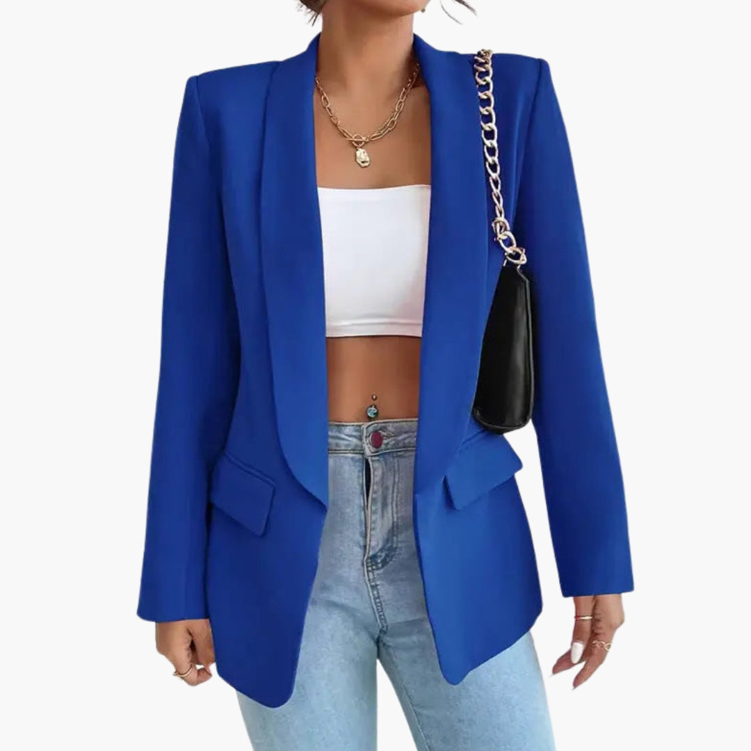 Blazer mujer clásico con solapa con muesca