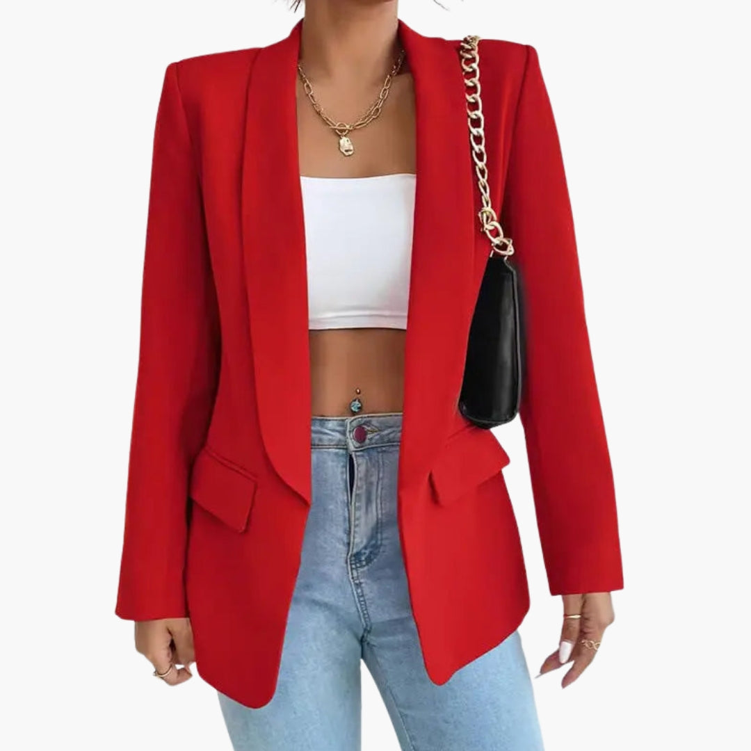 Blazer mujer clásico con solapa con muesca