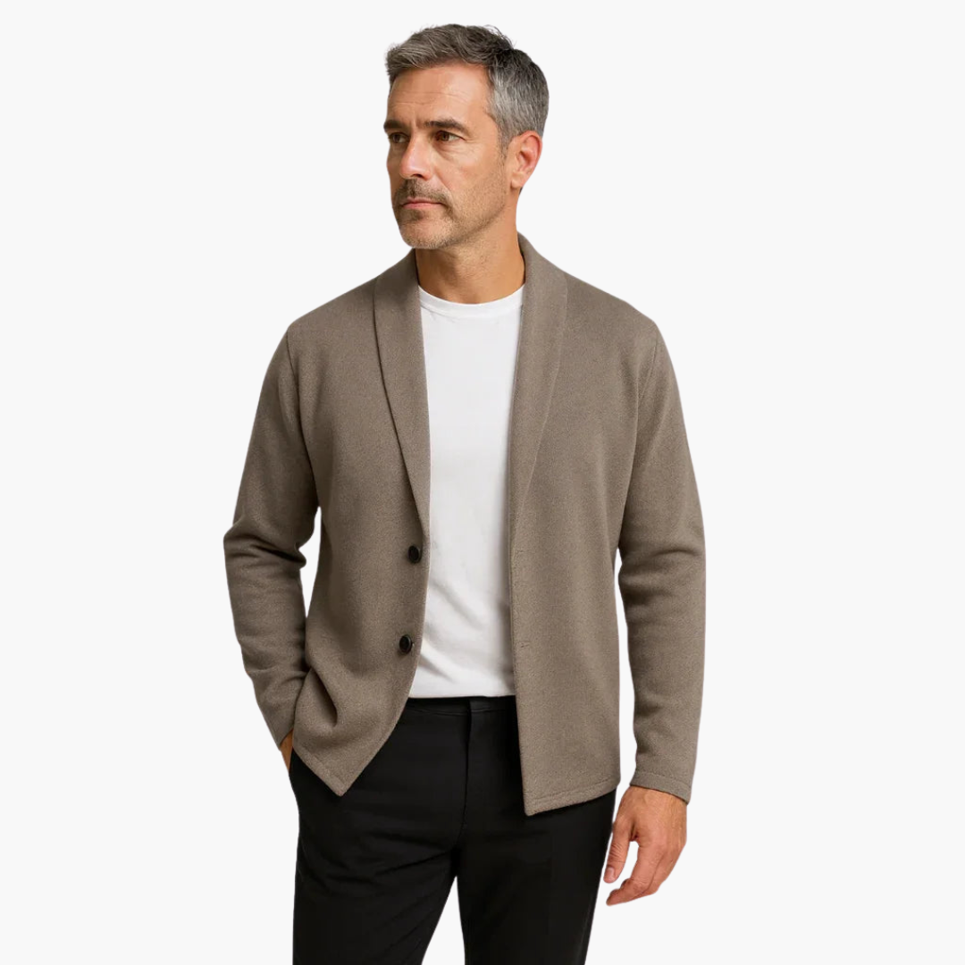 Blazer pour homme avec ouverture sur le devant et poches latérales