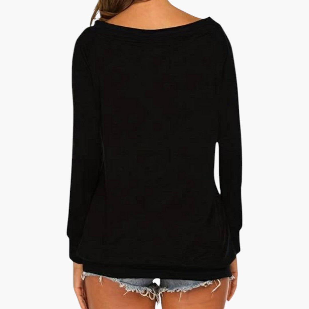 Camicia donna con scollo a spalle scoperte