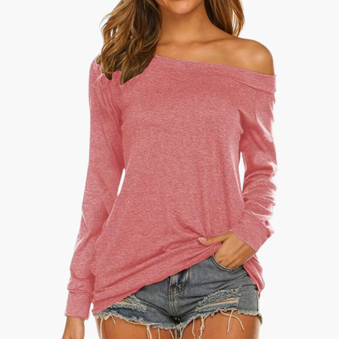 Camicia donna con scollo a spalle scoperte
