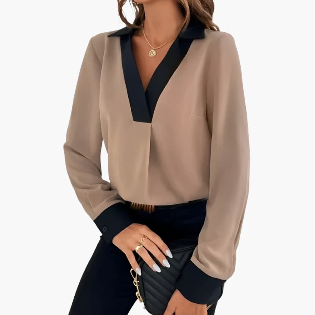 Blouse femme de bureau avec tissu respirant et entretien facile