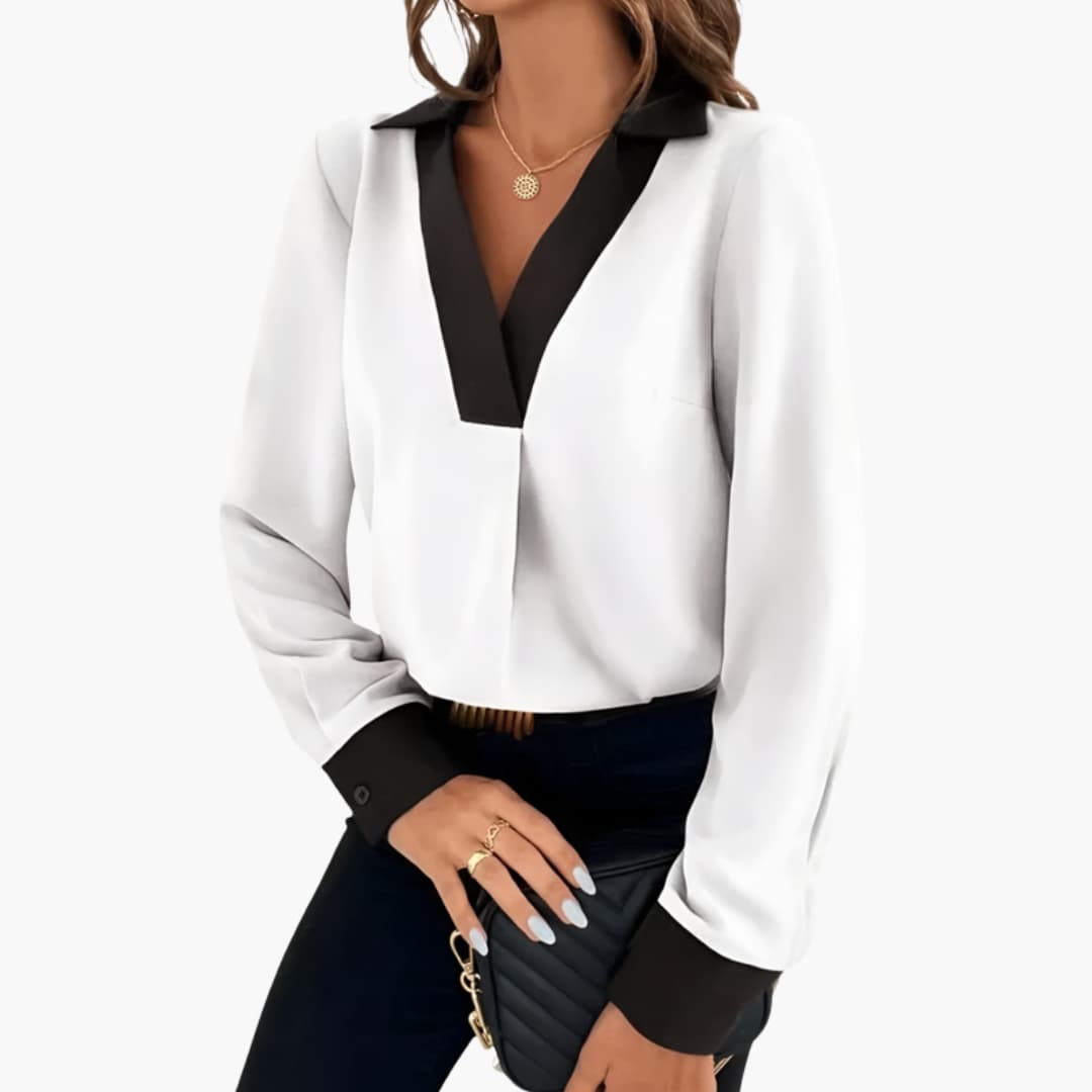 Blouse femme de bureau avec tissu respirant et entretien facile