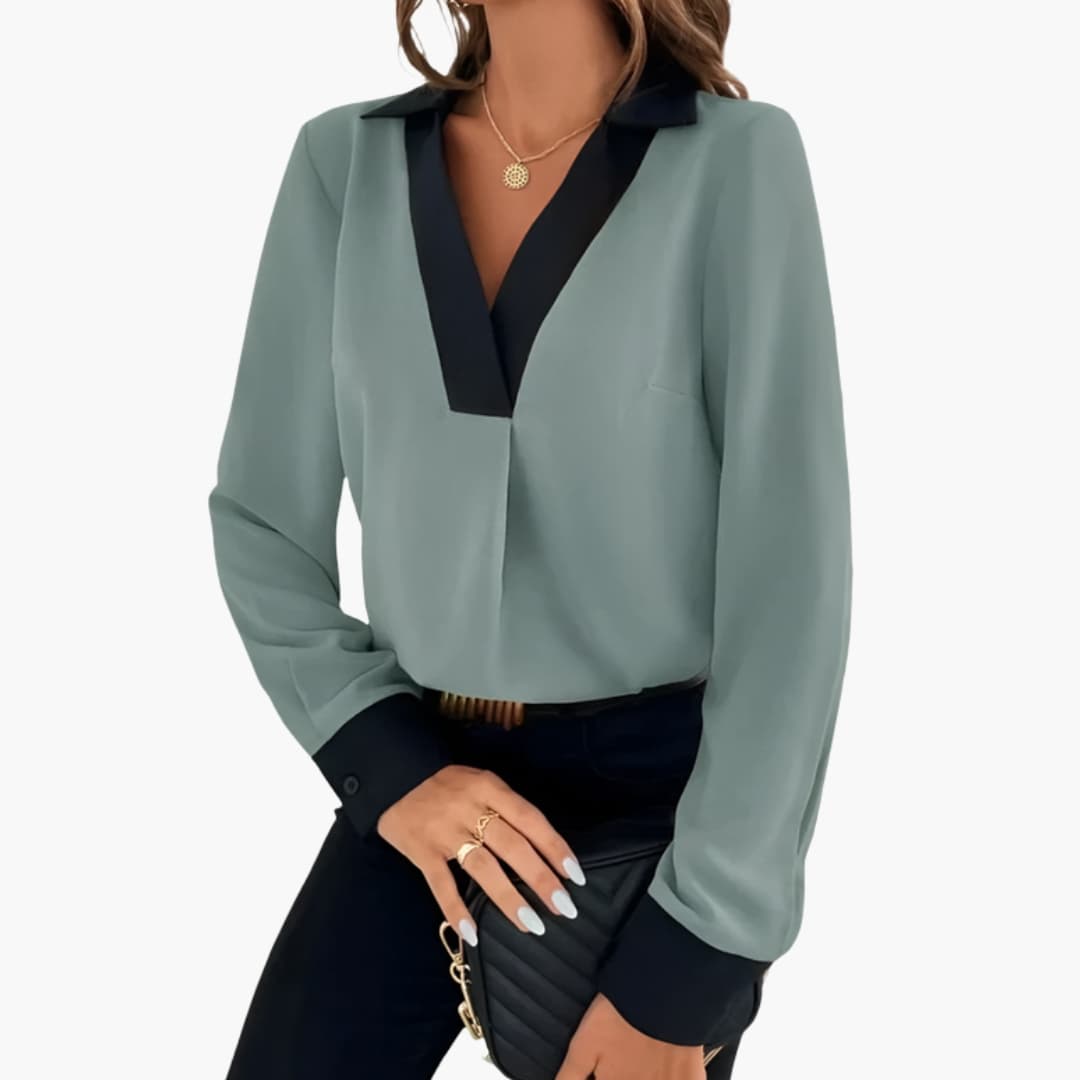 Blouse femme de bureau avec tissu respirant et entretien facile