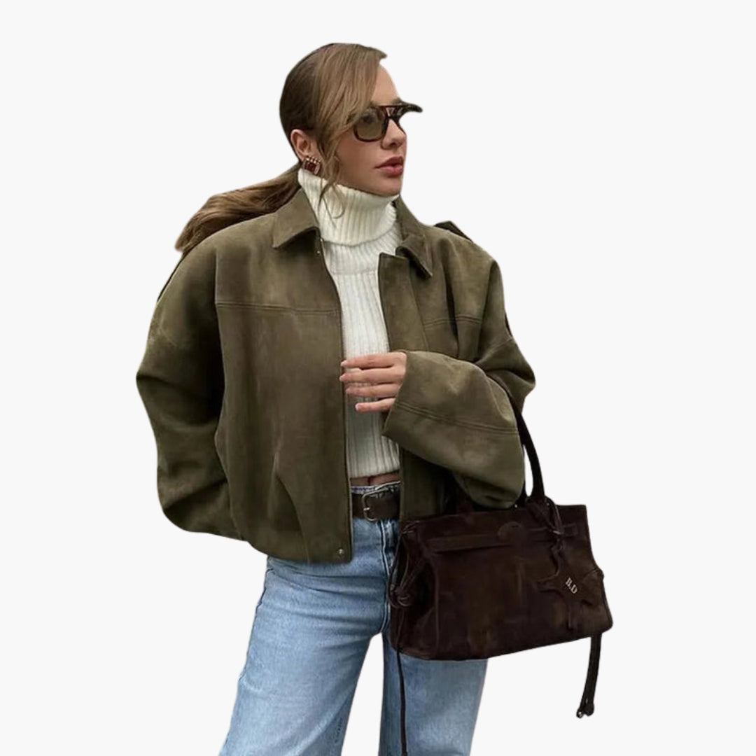 Blouson Bombardier Femme à Coupe Ample