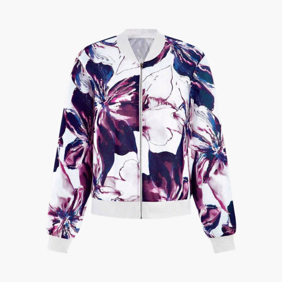 Blusão Bombardeiro Feminino com Estampa Floral