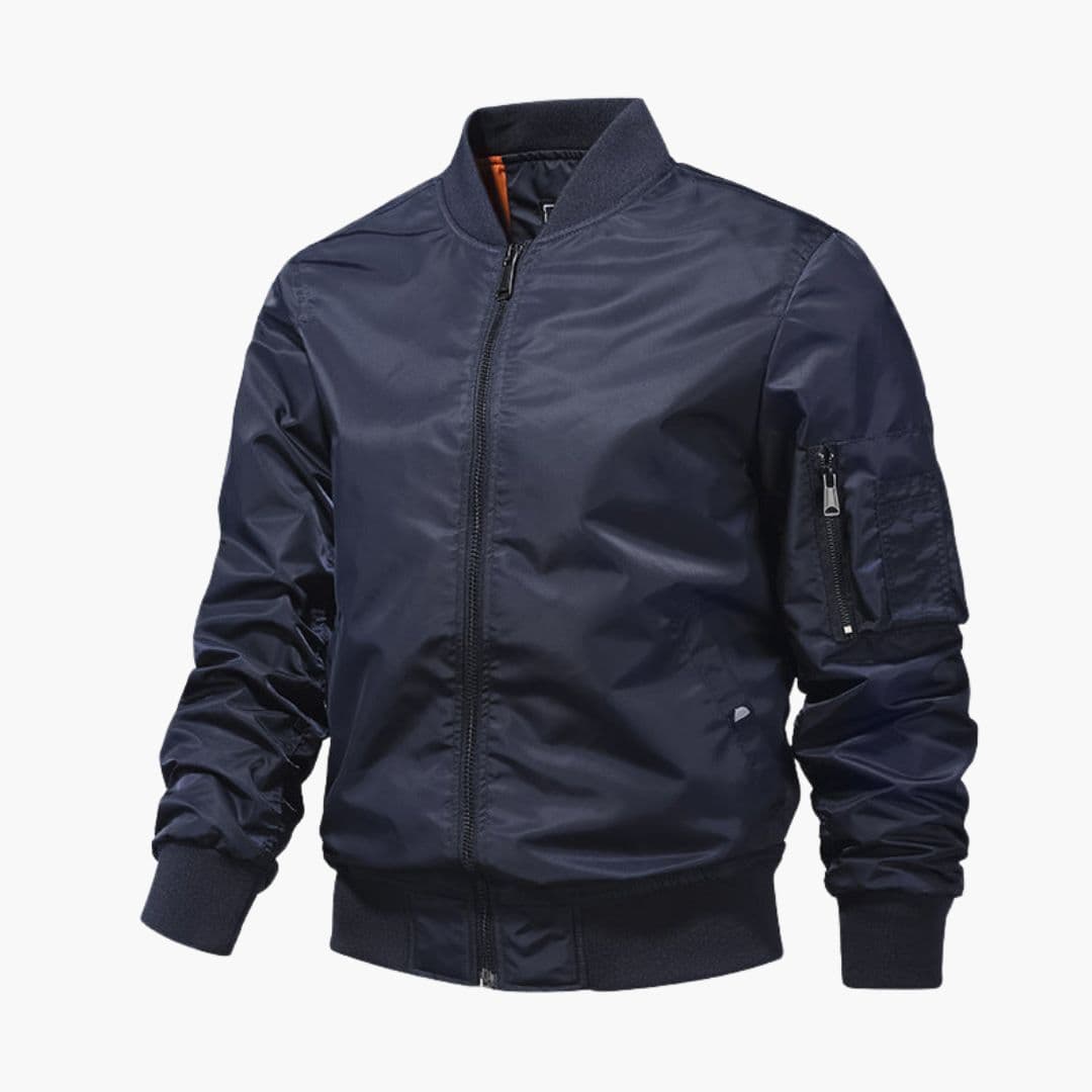 Blouson Bombardier Homme à Col Côtelé