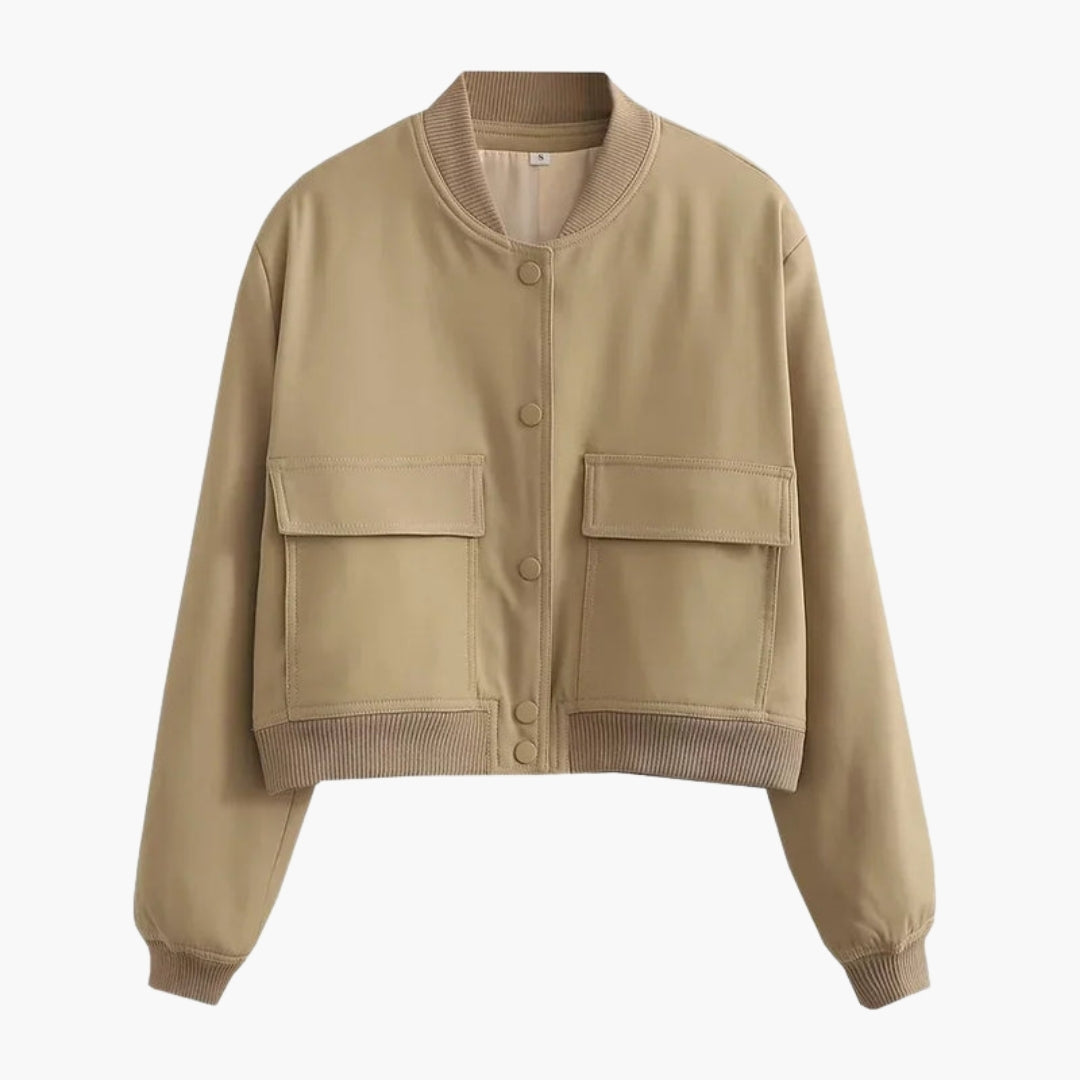 Bomber donna con grandi tasche a patta