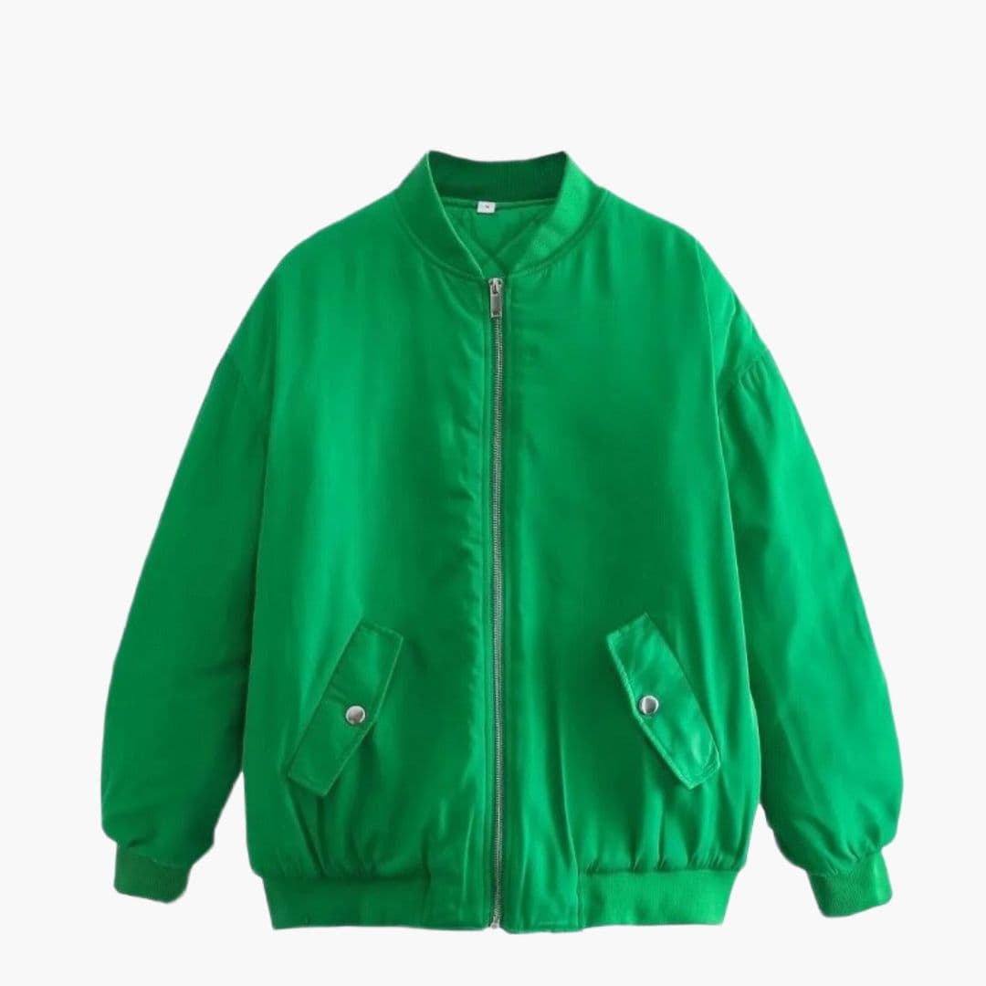 Blouson aviateur oversize pour femme avec fermeture zippée