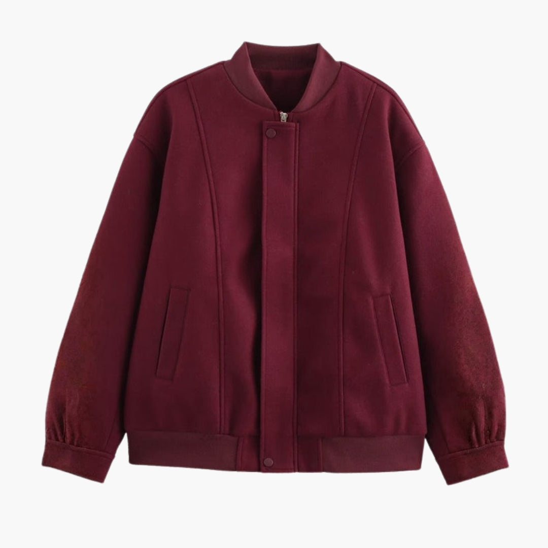 Blouson bomber femme à boutons pression