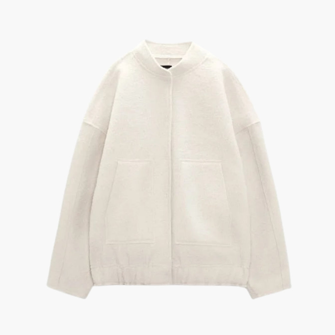Women's bomber jacket with large patch pockets
