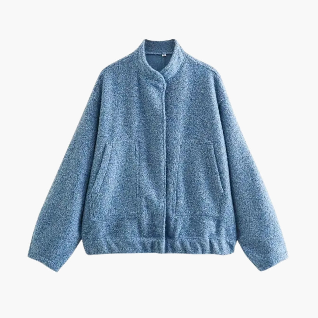 Women's bomber jacket with large patch pockets