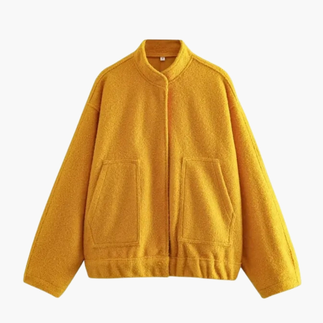 Women's bomber jacket with large patch pockets