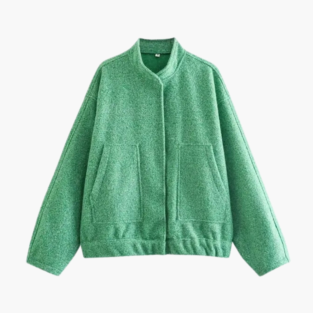 Women's bomber jacket with large patch pockets