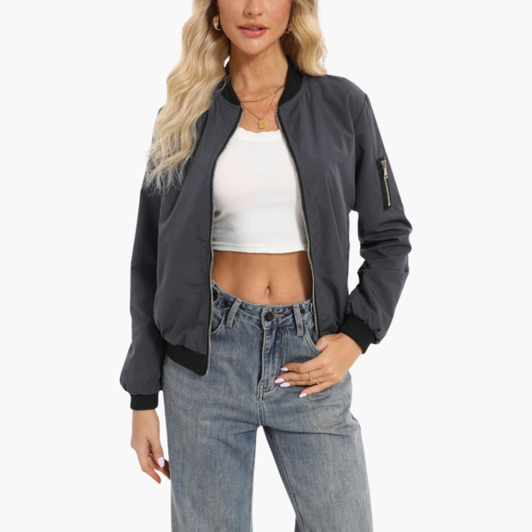 Bomber donna con chiusura lampo