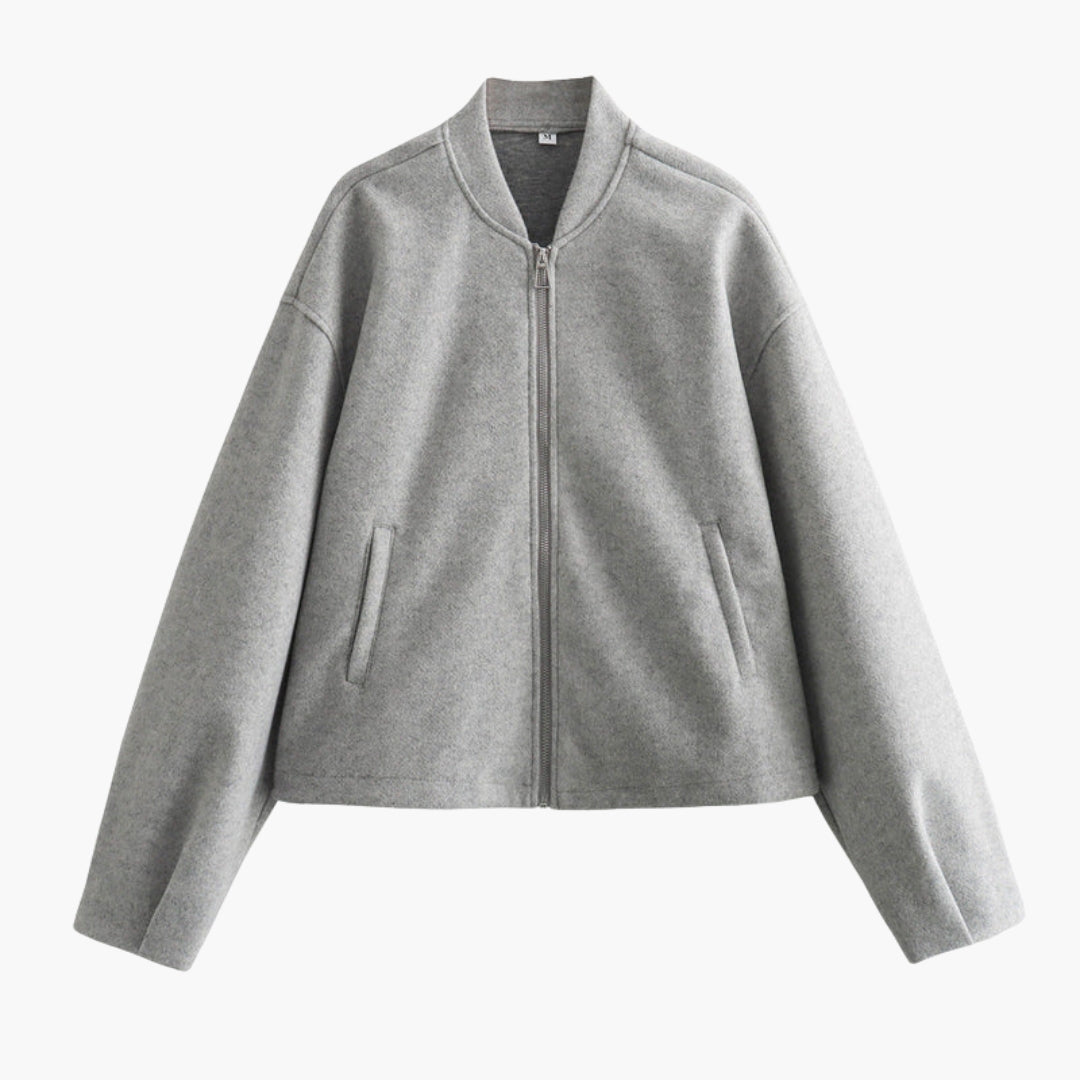 Women's bomber jacket with side pockets