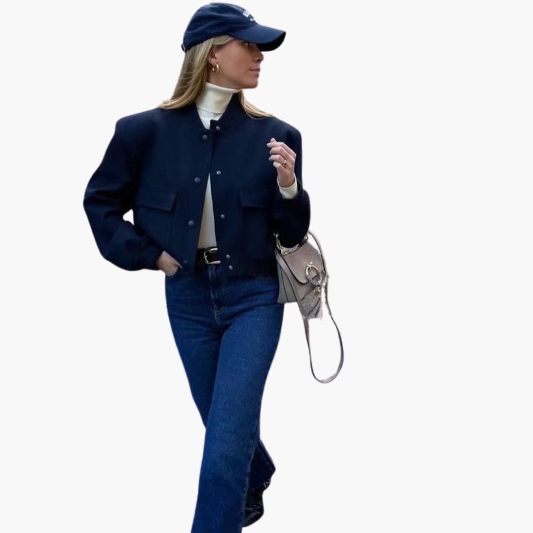 Blouson bomber donna in velluto con chiusura lampo