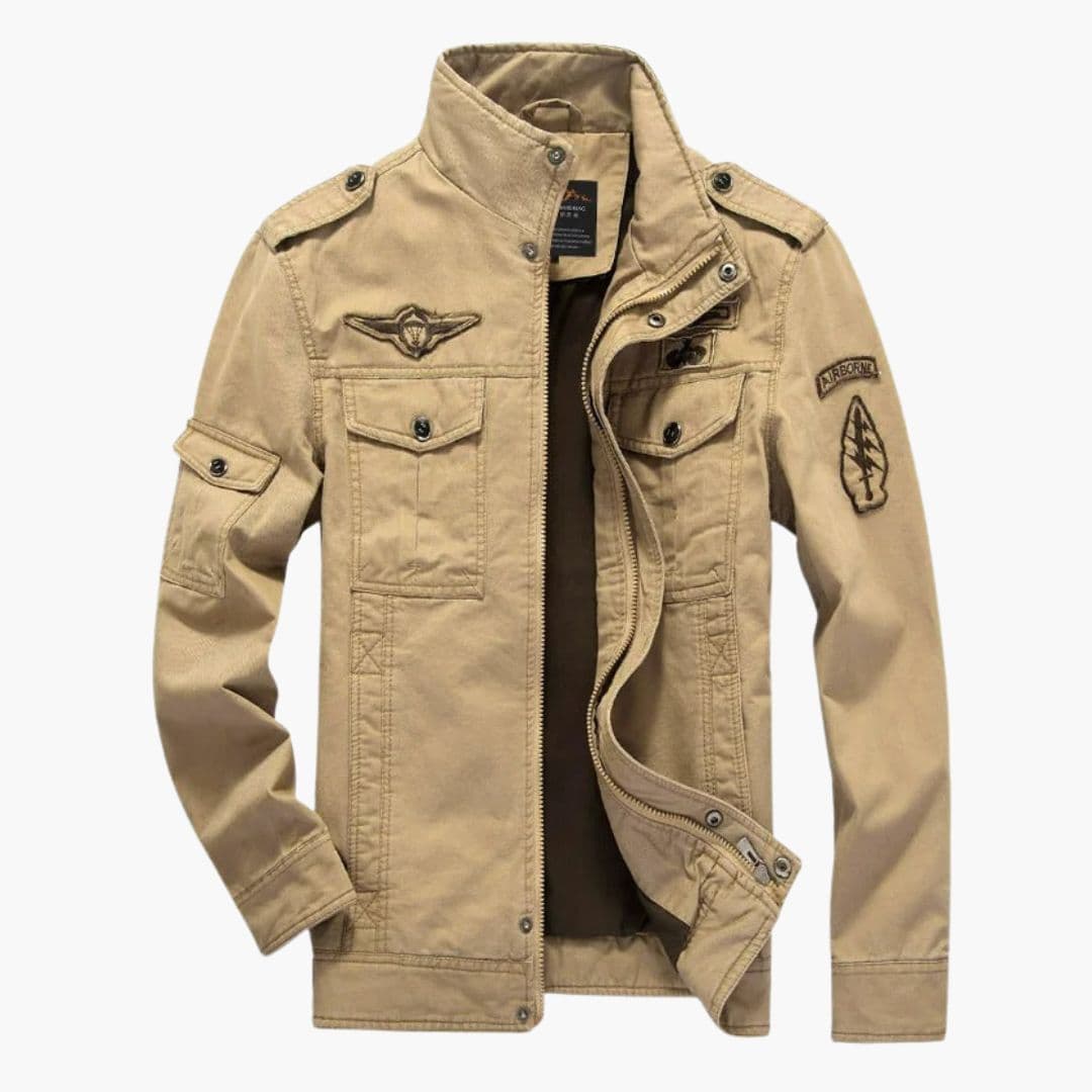 Blouson bomber homme à col montant et plusieurs poches