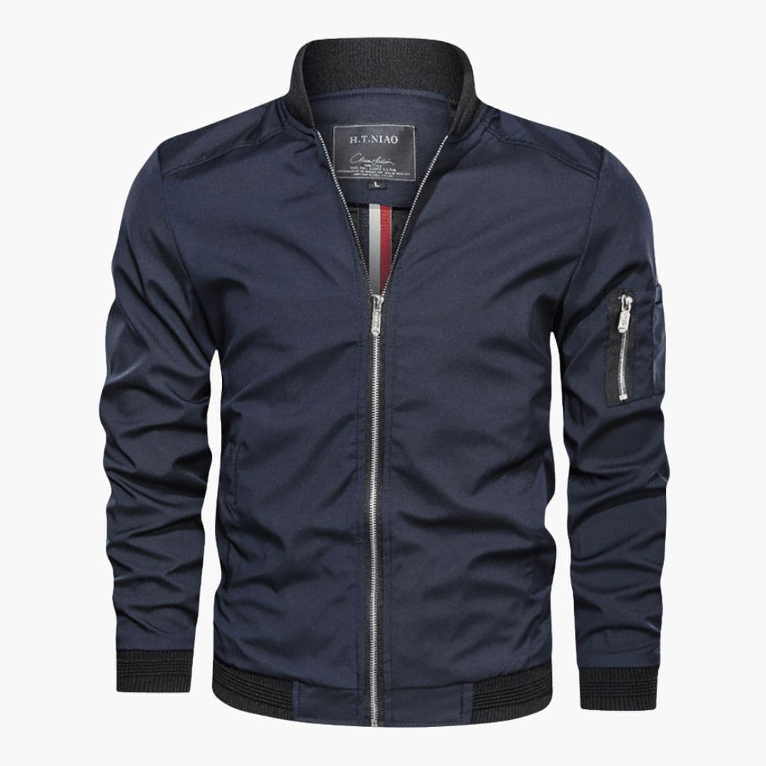 Blouson bomber homme avec col côtelé