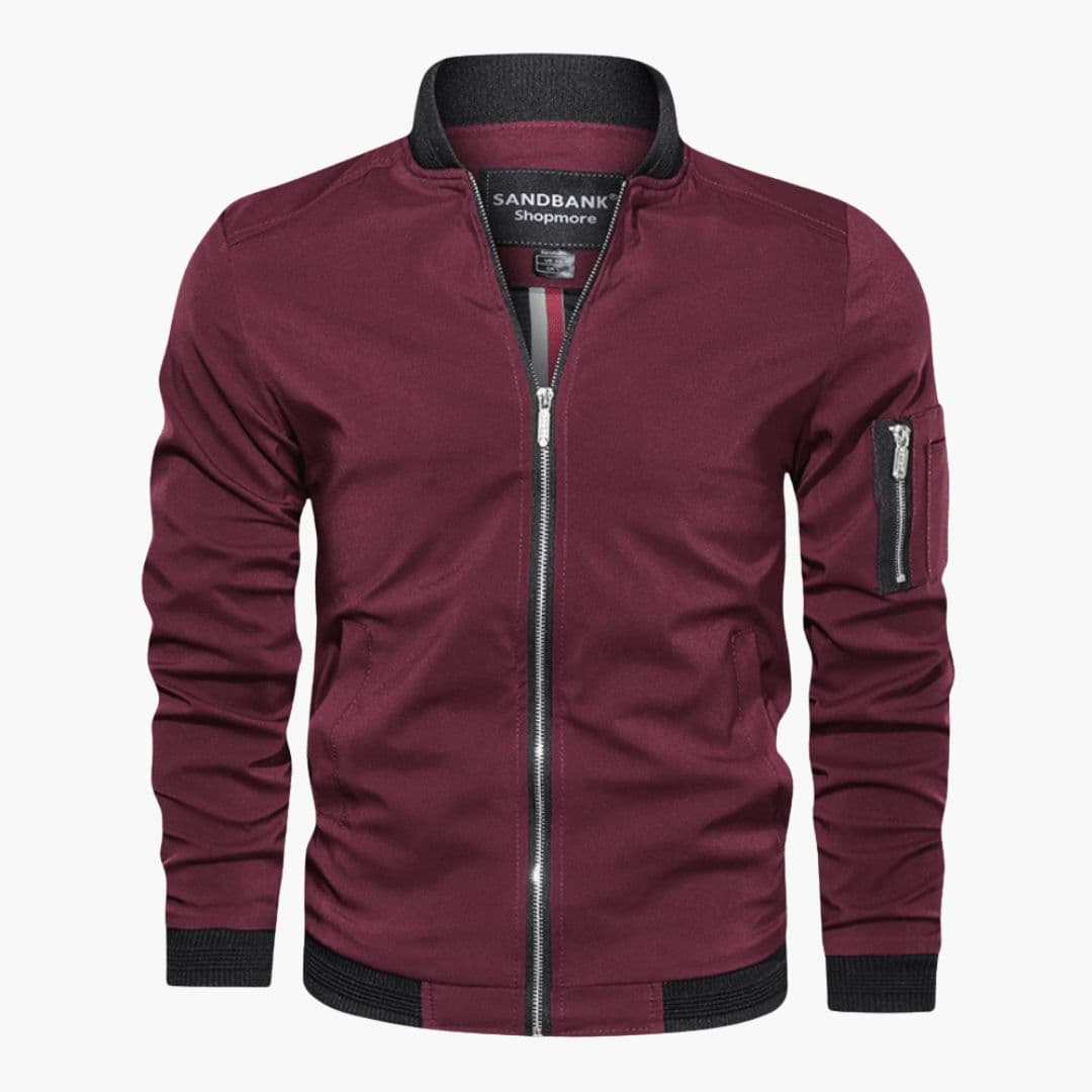 Blouson bomber homme avec col côtelé