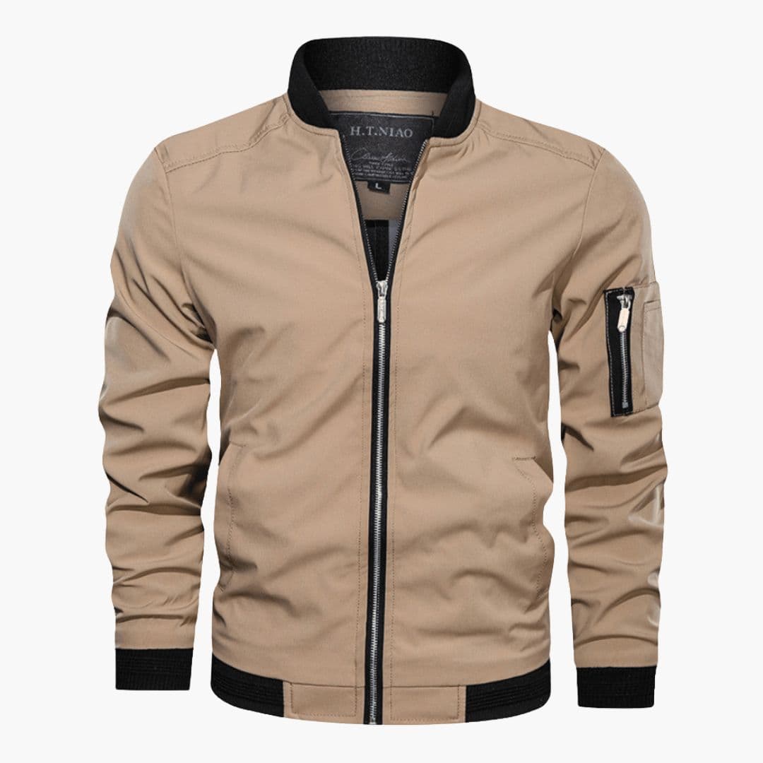 Blouson bomber homme avec col côtelé