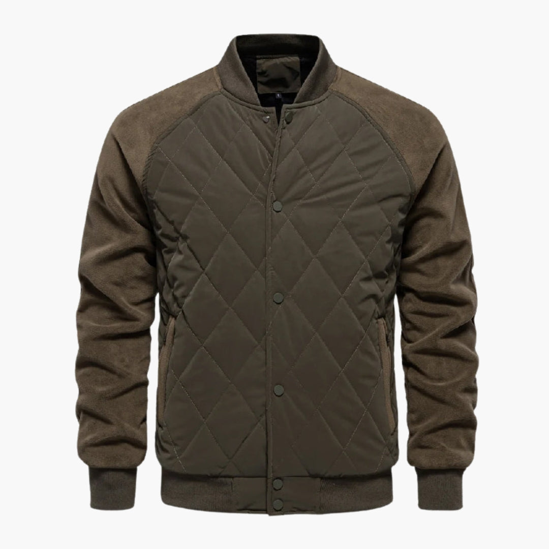 Blouson bomber homme avec corps matelassé
